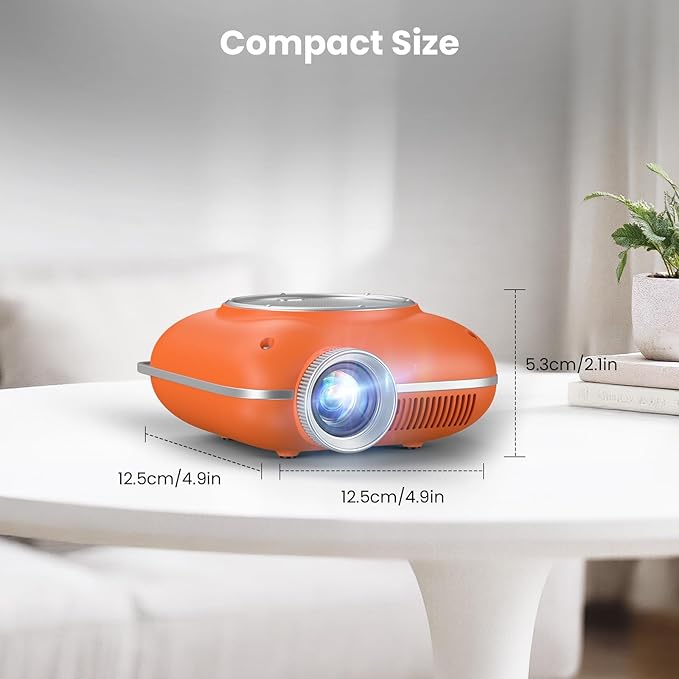 HOMPOW Mini Projector with Two -Way Bluetooth, Portable Projector - Image 8