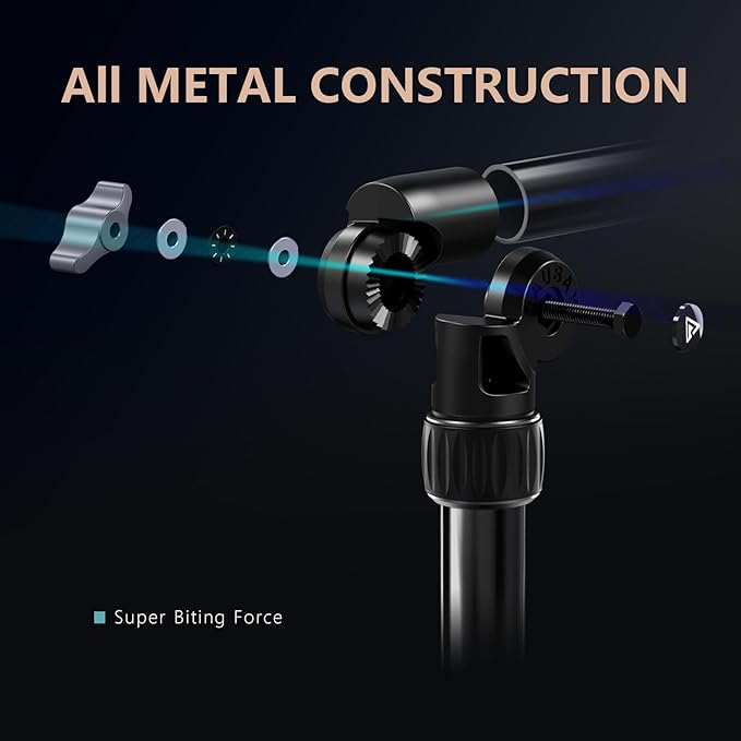 【All Metal】RAUBAY Desktop Magic Arm, Overhead Camera Desk Mount, Table Light - Image 3