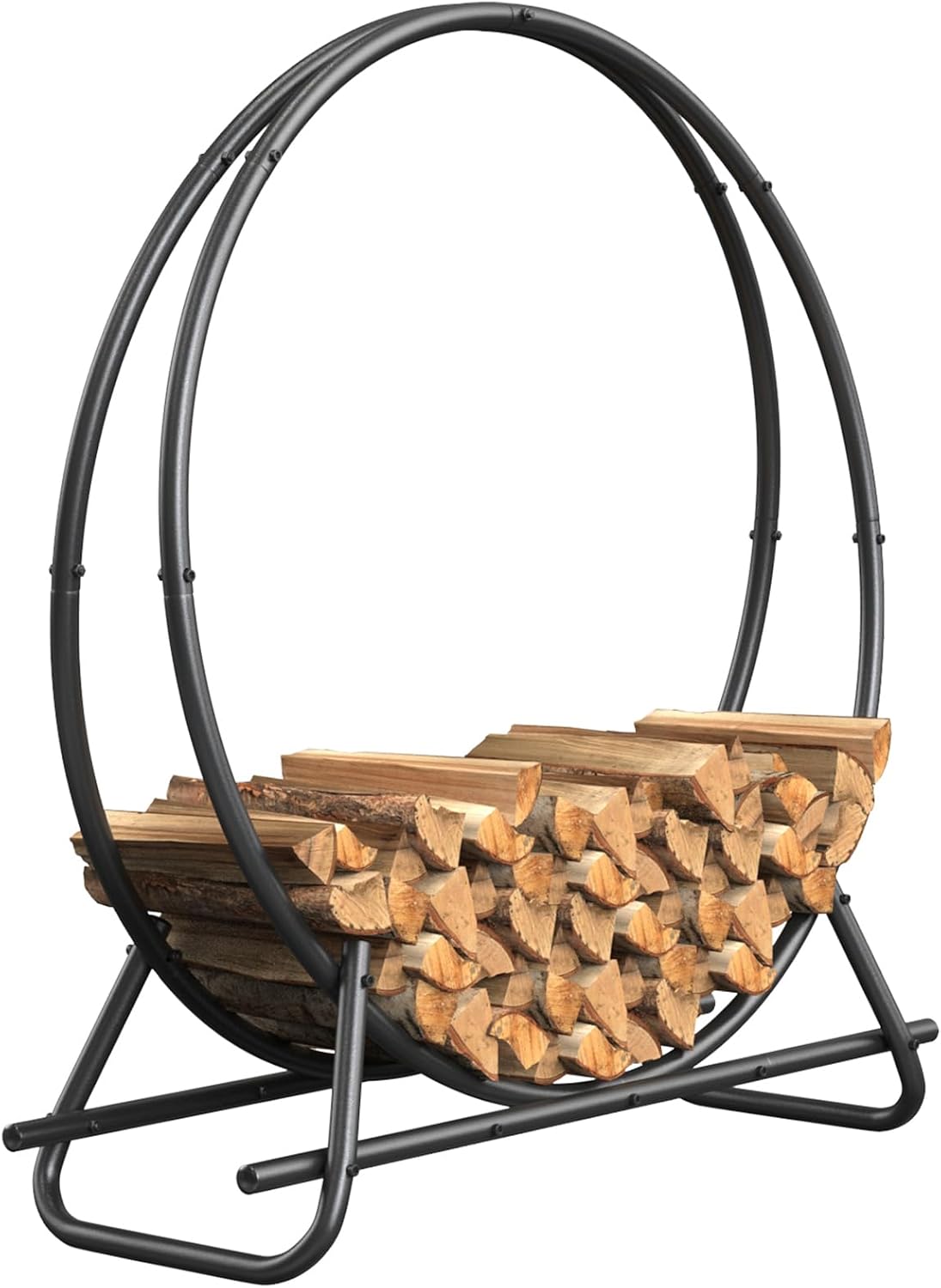 40 in firewood circle rack-metal pipe ring firewood, main product view