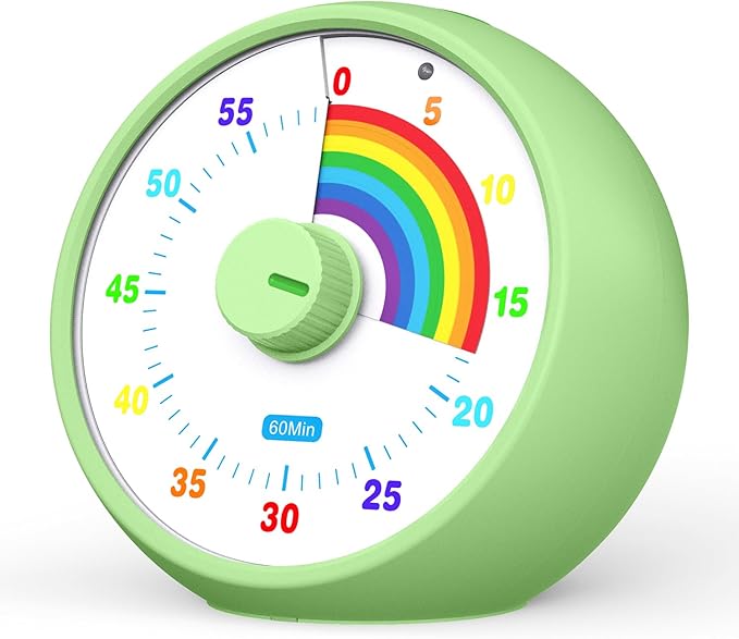 Visual Timer for Kids, 60-Minute Countdown Timer for Classroom Office Kitchen by kieckysquirrel
