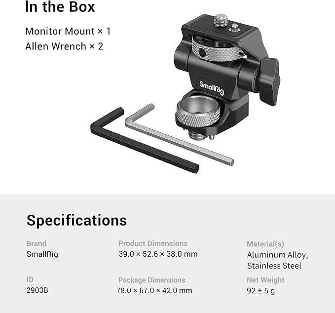 SmallRig Adjustable Camera Monitor Mount - Image 8