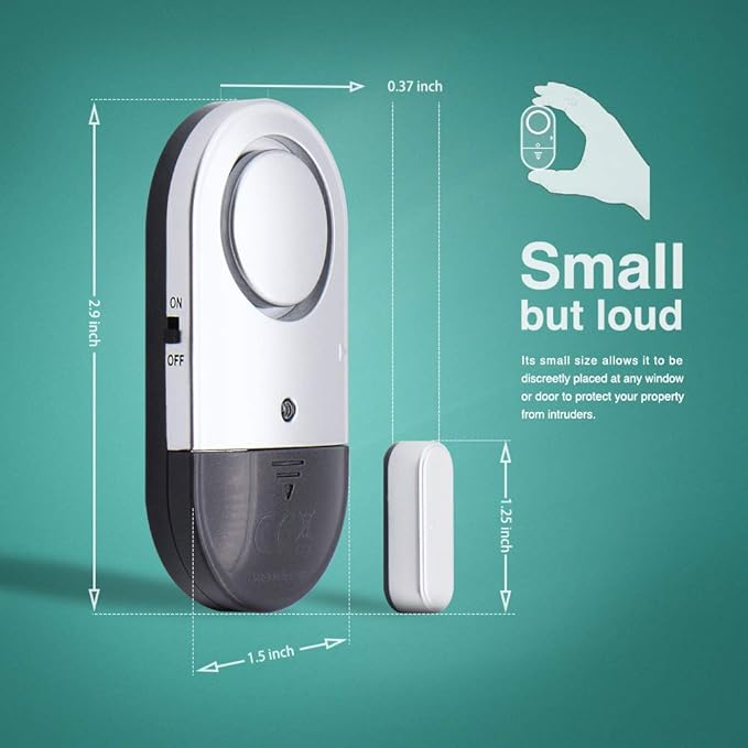 120 DB Loud Door and Window Open Alarm Sensor 3 Pack - Image 2