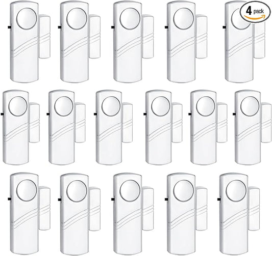 Security Door Window Alarm, 90DB Wireless Sensor Door Window Burglar Alarm by PLOJOP