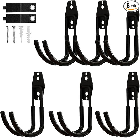CRXCRC Garage Hooks, 6 Pack Large Round Wall Hooks by CRXCRC