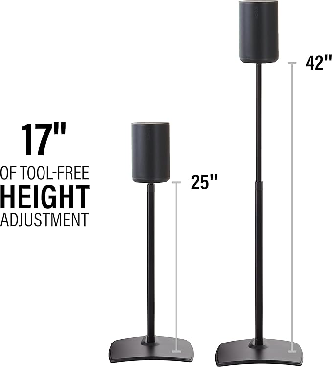 Sanus Height-Adjustable Speaker Stands Pair - Image 2