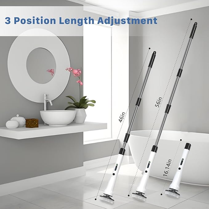 Electric Spin Scrubber, Hillyfe Bathroom Scrubber Electric - Image 3