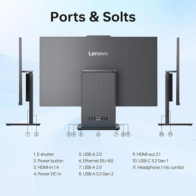Lenovo IdeaCentre Business All-in-One PC, AMD Ryzen 7 8845HS, 64GB DDR5 RAM - Image 8