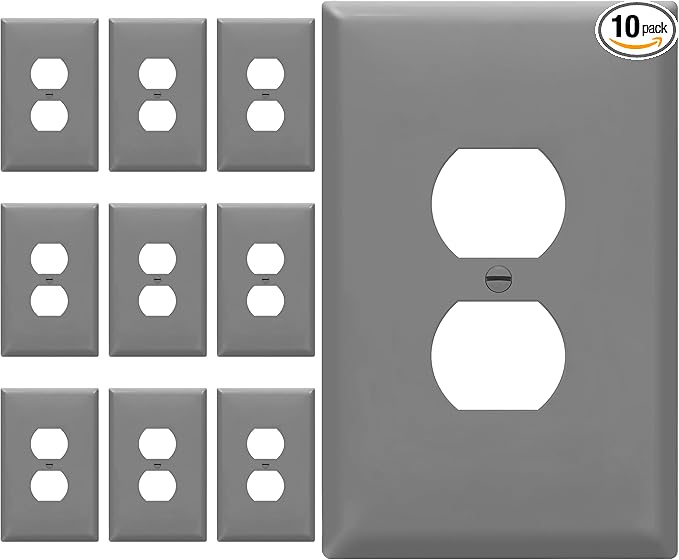 ENERLITES Duplex Receptacle Outlet Wall Plate, Jumbo Electrical Outlet Covers by Enerlites