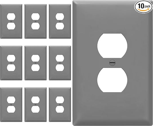ENERLITES Duplex Receptacle Outlet Wall Plate, Jumbo Electrical Outlet Covers by Enerlites
