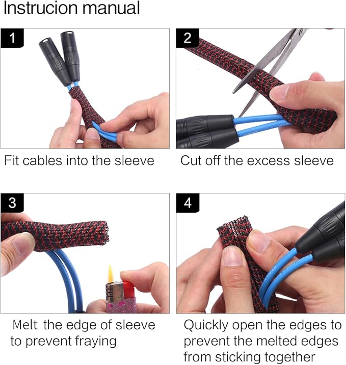 Alex Tech 10ft - 1/2 inch Cord Protector Wire Loom Tubing Cable Sleeve Split - Image 6