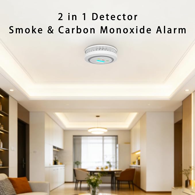 Virtue Sensor Smoke & Carbon Monoxide Detector, 2-in-1 CO Detector Alarm - Image 2