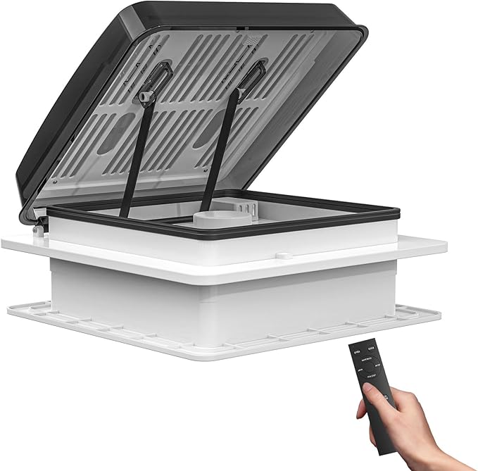 2012 Air Max 14" Vent RV Roof Vent Reversible Exhuast Fan, Ultra Low Sound RV by 2012RVAccessories