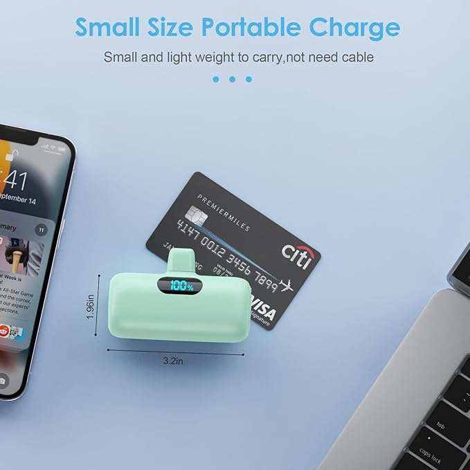 Mini Portable Charger USB C Power Bank, Upgraded 5000mAh PD Fast Charging - Image 3