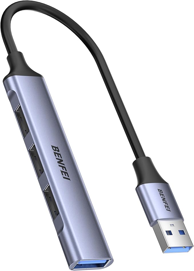 BENFEI 4-Port USB Hub: 1x 10Gbps USB 3.2 + 3X USB 2.0- by BENFEI