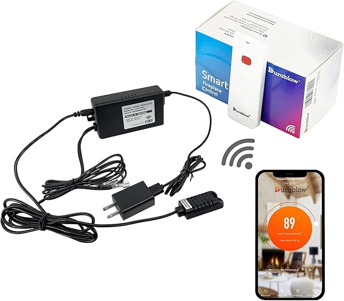 Durablow SH3002D-RH Dual WiFi Smart Home Gas Fireplace Remote Control by Durablow