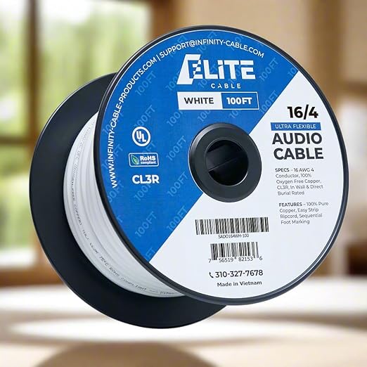 Elite 16/4 Speaker Wire 100ft, UL Listed, - Image 9