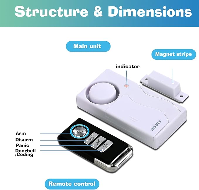 HENDUN Upgraded Door Alarm for Home Security, Pool Alarm for Kids Safety - Image 3