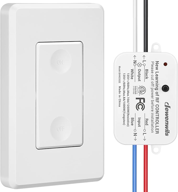 DEWENWILS Wireless Remote Light Switch, Expandable Wireless Wall Switch Kit by DEWENWILS