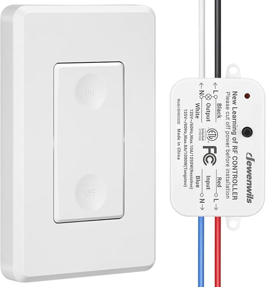 DEWENWILS Wireless Remote Light Switch, Expandable Wireless Wall Switch Kit by DEWENWILS