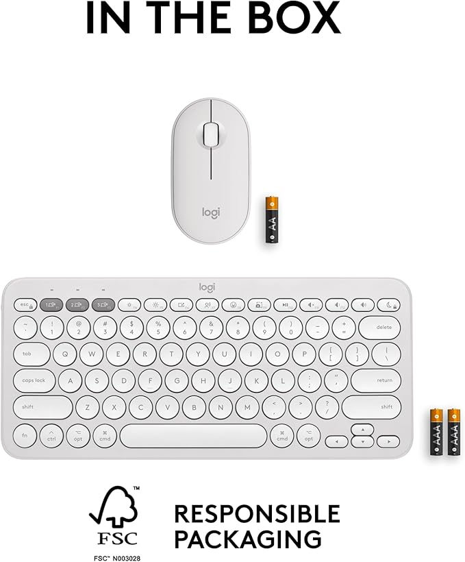 Logitech Pebble 2 Combo for Mac, Wireless Keyboard and Mouse, Quiet and Portable - Image 10