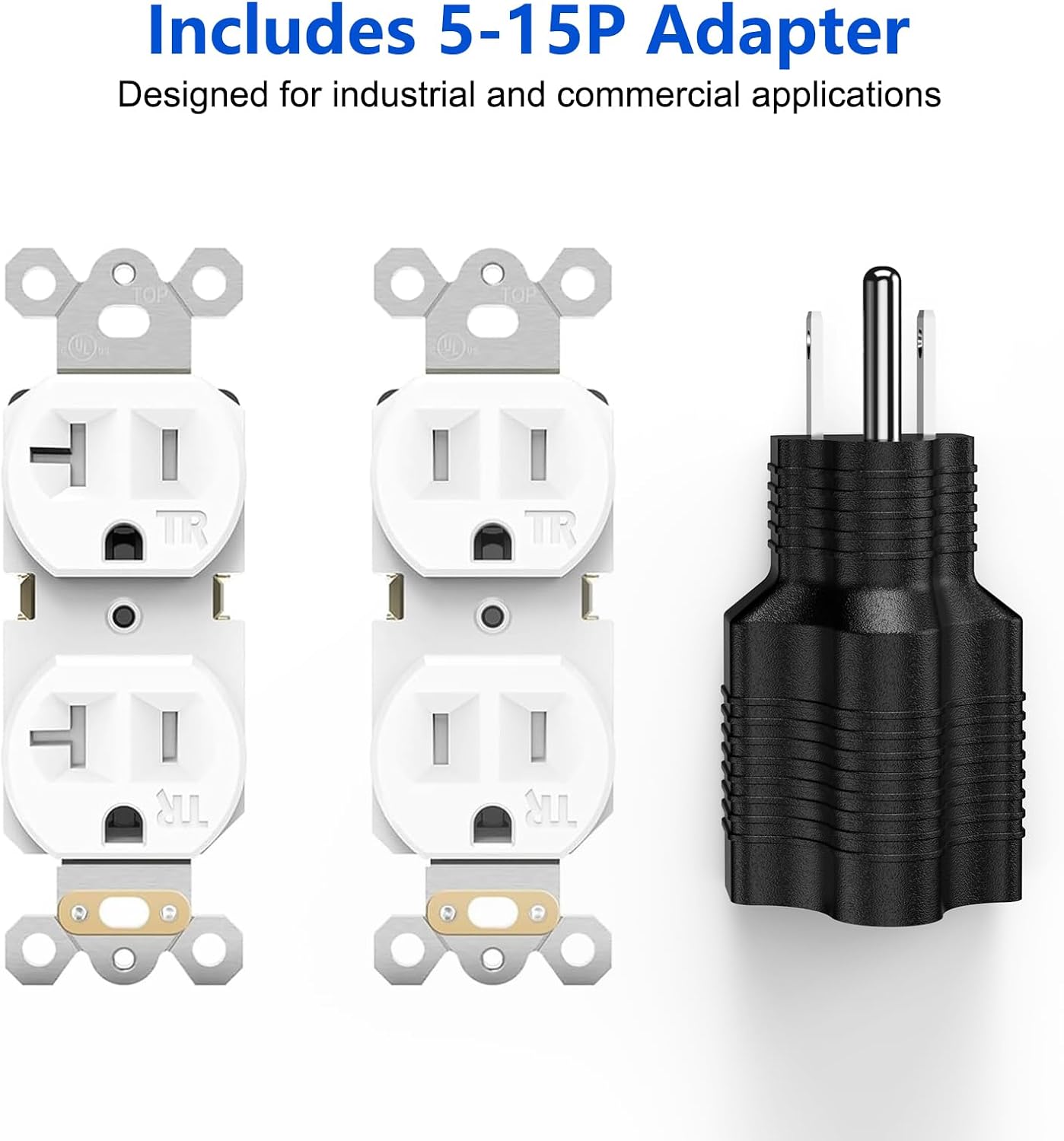 Heavy Duty Power Strip 20 Amp, 12 Gauge Surge Protector, 6FT | 2500W Extension Cord with Multiple Outlets，8 Ports Wall Mount for Garage, Workshop, Shop，Industrial