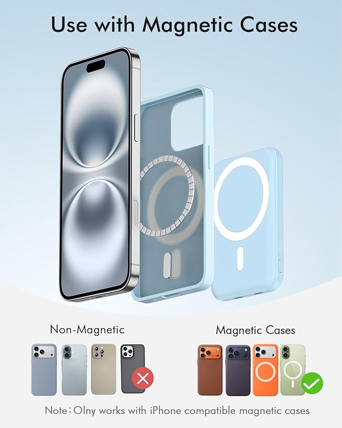 podoru for Magsafe Battery Pack, 5000mAh Magnetic Power Bank - Image 2