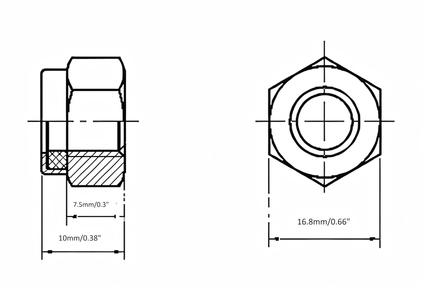 20Pcs M10 x 1.25mm Nylon Insert Hex Lock Nuts, 304 (A2-70) Stainless Steel Lock Nuts,Silver Tone (M10x1.25)
