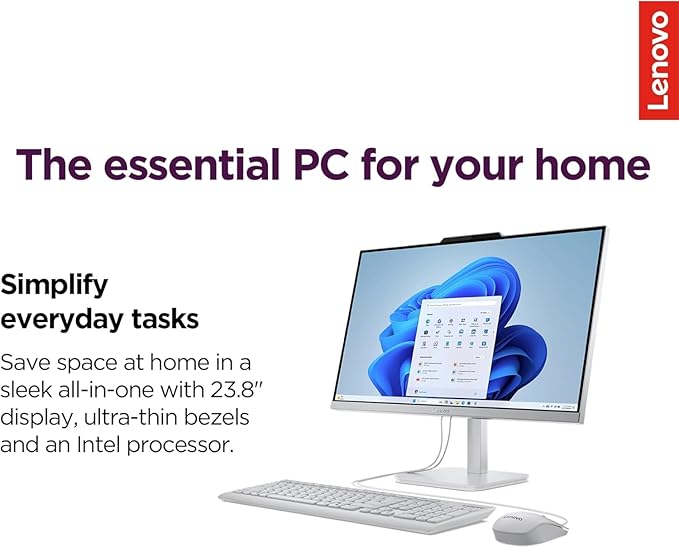 Lenovo IdeaCentre 24" FHD All-in-One Desktop Computer - Image 2