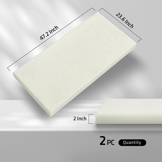 UMIACOUSTICS 2 PCS Acoustic Panel, 47.2" x 23.6" x 2" Fiberglass Sound Proof - Image 2