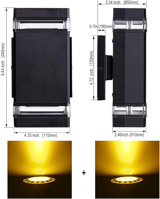 rosykite Modern LED Outdoor Wall Lights, Dusk to Dawn Outdoor Lighting Fixtures - Image 9