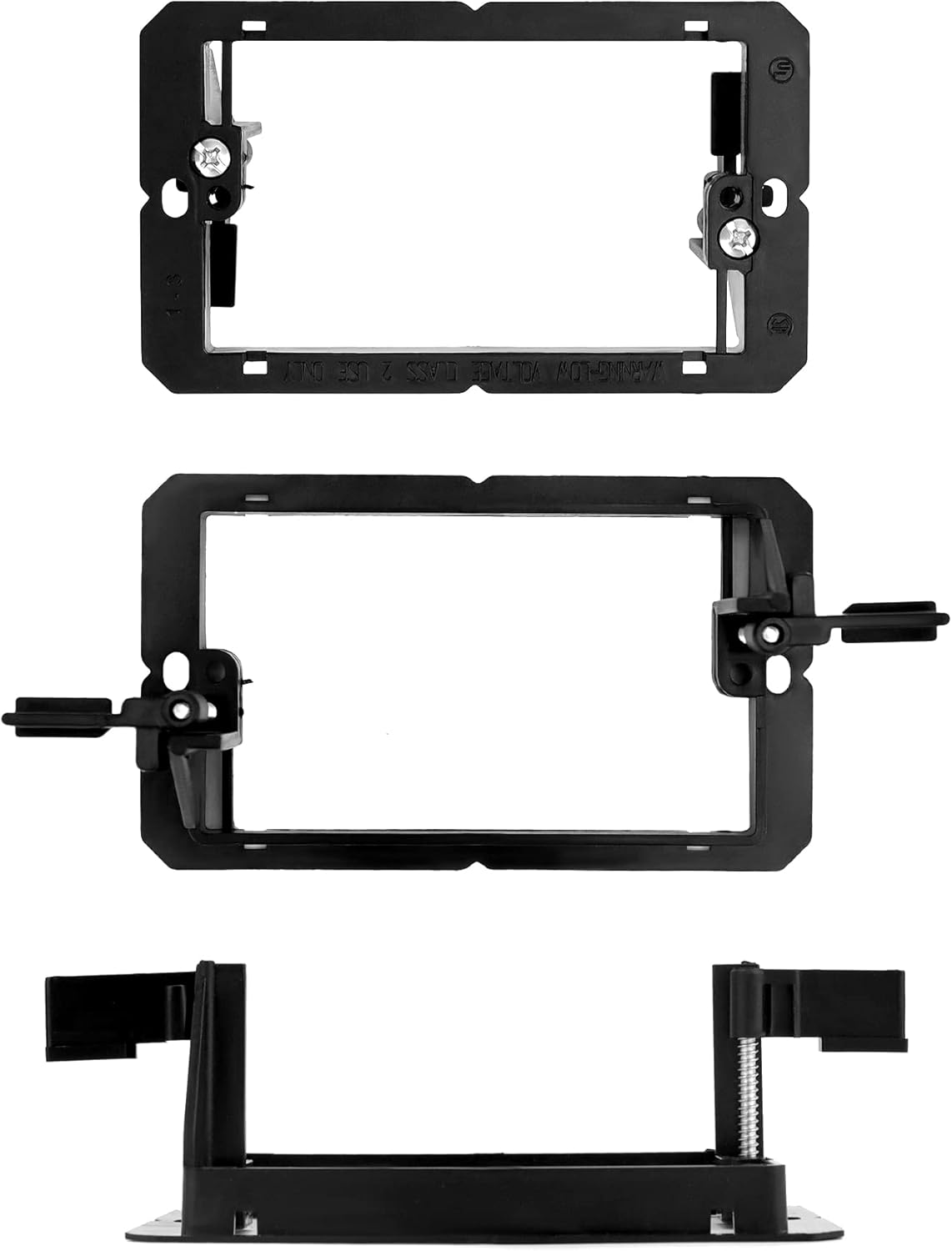 QWORK Low Voltage Mounting Bracket, 20 Pack 1 Gang Single Gang Drywall Mounting Wall Plate Bracket for Telephone Wires, Network Cables