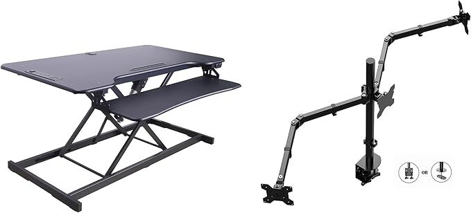 Rocelco 46" Electric Standing Desk Converter by Rocelco