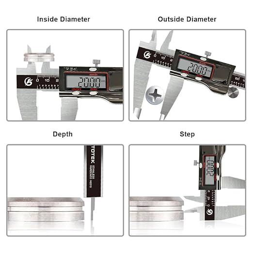 KETOTEK Digital Caliper 8" Electronic Caliper IP54 Splash Proof, Measuring Tool - Image 6