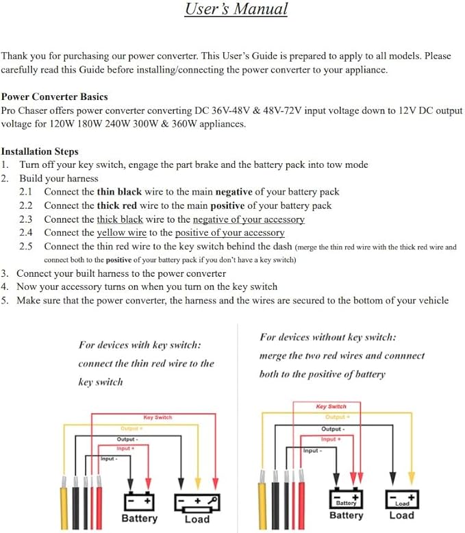 Pro Chaser DC-DC 72V 60V 48V Volt Voltage to 12V Step Down Voltage Reducer - Image 3