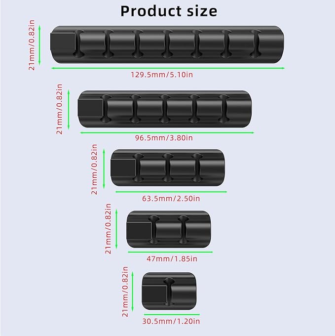 ITUGOU 11PCS Cable Management Cord Holder Organizer, Magnetic Cable Clips - Image 6
