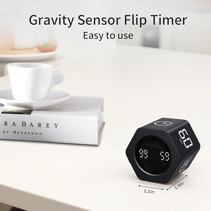 LUCKY TIME Productivity Timer Flip Gravity Sensor Pomodoro Cube Timer Countdown - Image 7