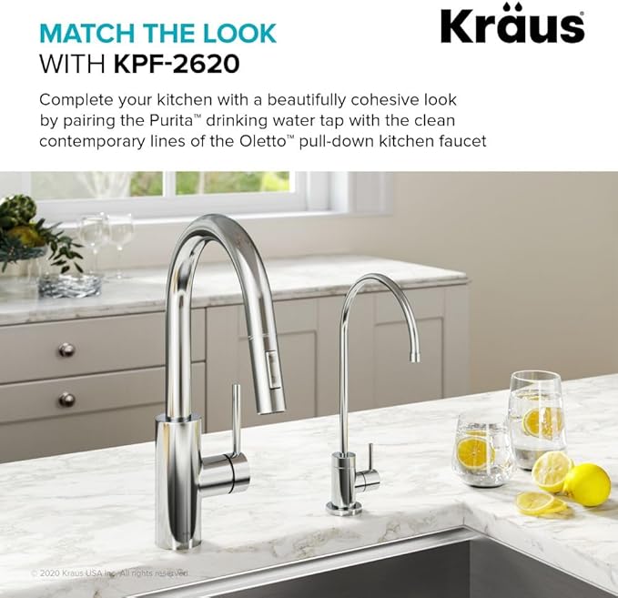 KRAUS Purita 100% Lead-Free Kitchen Water Filter Faucet in Chrome - Image 4