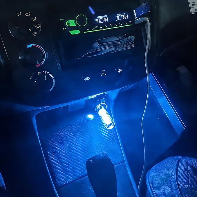 2PCS USB Car LED Interior Lights, Mini Ambient Lighting Accessories, Touch - Image 2