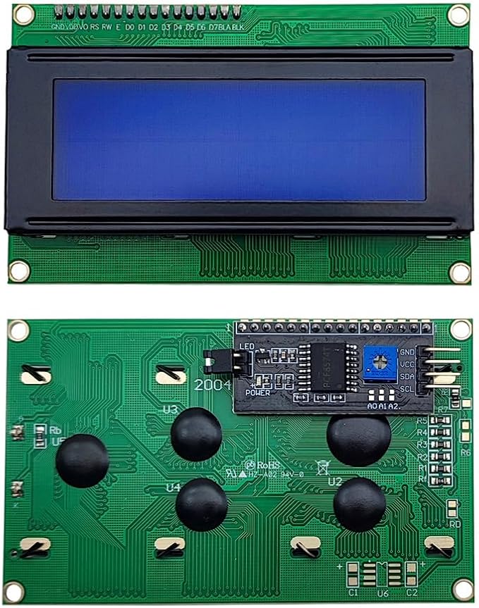 Haldzemo 2004 LCD Screen Display Module 2004A 20x4 Character Serial Blue by Haldzemo