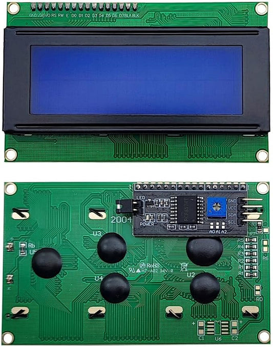Haldzemo 2004 LCD Screen Display Module 2004A 20x4 Character Serial Blue by Haldzemo