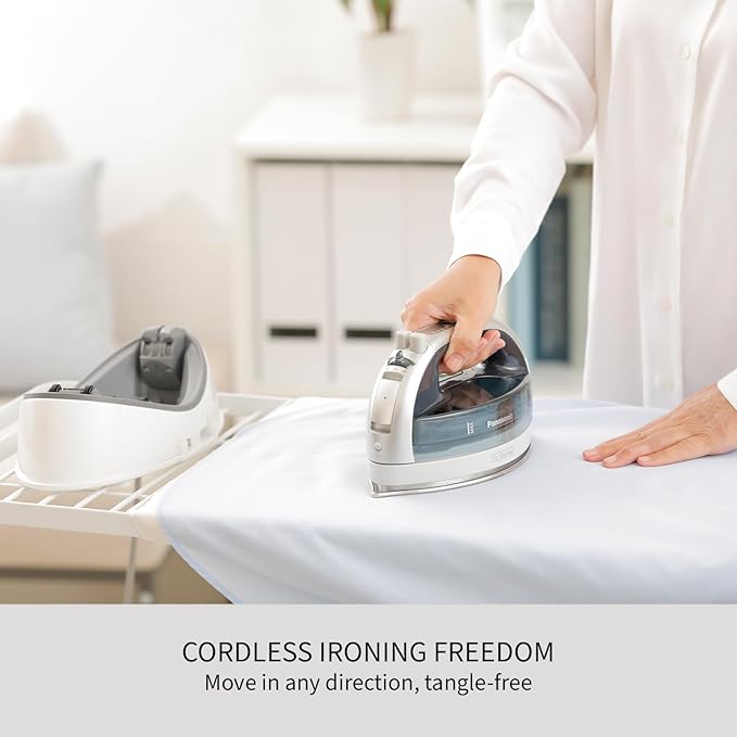 Panasonic NI-QL1100L Cordless Steam/Dry Iron, 1500W Wide Stainless Steel Plate - Image 5
