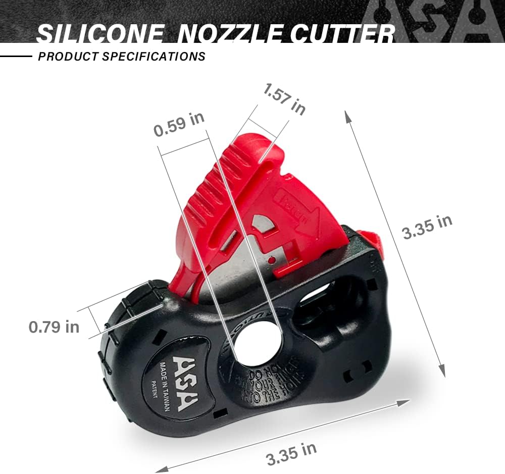 Stainless Steel Blade,ASA Silicone Cartridge Tip Cutter,Sealant Nozzle Cutter,Silicone Caulking Tube Snips,Caulk Opener,Acid-Resistant utility knife,Caulking Gun Accessories,Adhesive Accelerators