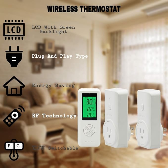 SENSTREE DIGITEN Wireless Temperature Controller, Remote Control Detect Temp - Image 7