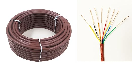 EASTWIRE 18/8 50ft Thermostat Wire, Solid Copper Wire, 18 Gauge Conductor by eastwire