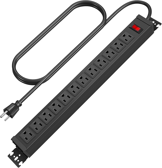 HHSOET Rotating Mountable Power Strip, 12 Outlet Wall Mount Surge Protector by HHSOET