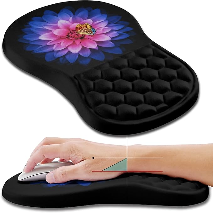 Hokafenle Ergonomic Mouse Pad Wrist Support, Wrist Rest Mousepad by Hokafenle