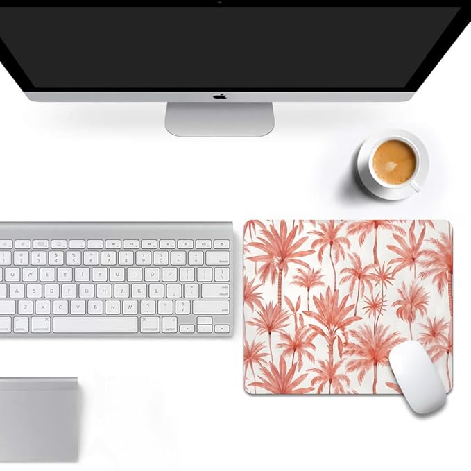 Perfect Paradise Tropical Palm Tree Floral Square Mouse pad, Waterproof - Image 6