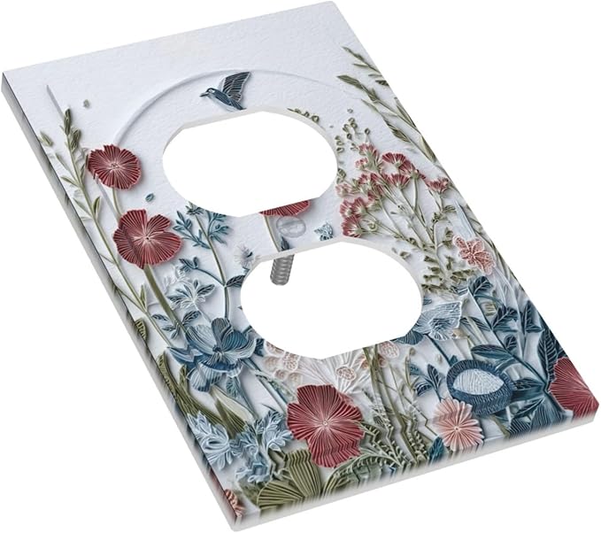 Bvtewkhz Wildflowers Flowers Floral Plants Duplex Outlet Wall Plate Cover - Image 3