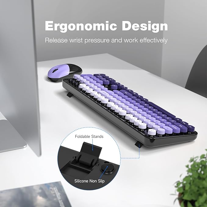 MOFII Wireless Keyboard and Mouse Combo, Full Size 2.4G Plug and Play - Image 3