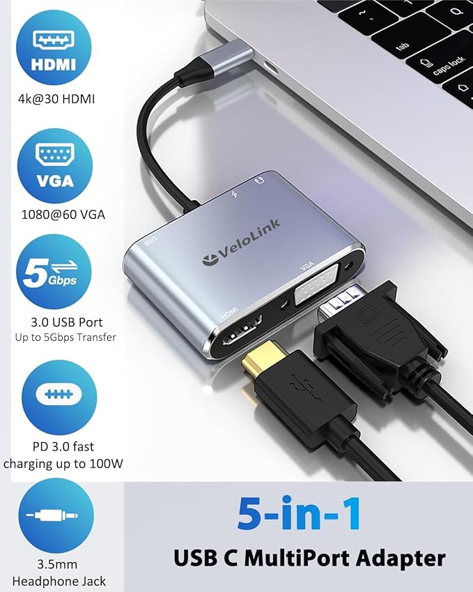 velolink USB C Hub MultiPort Adapter - Image 8